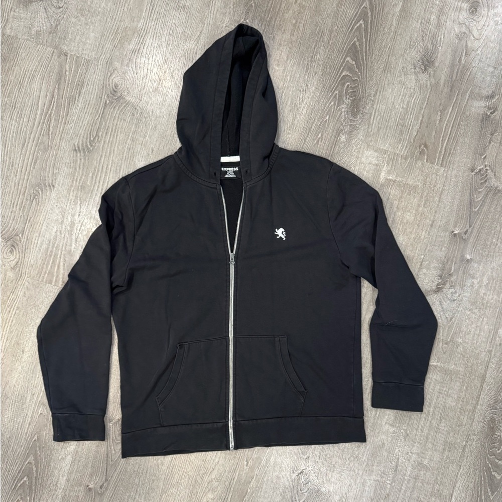 Express Black Zip-Up Sweater